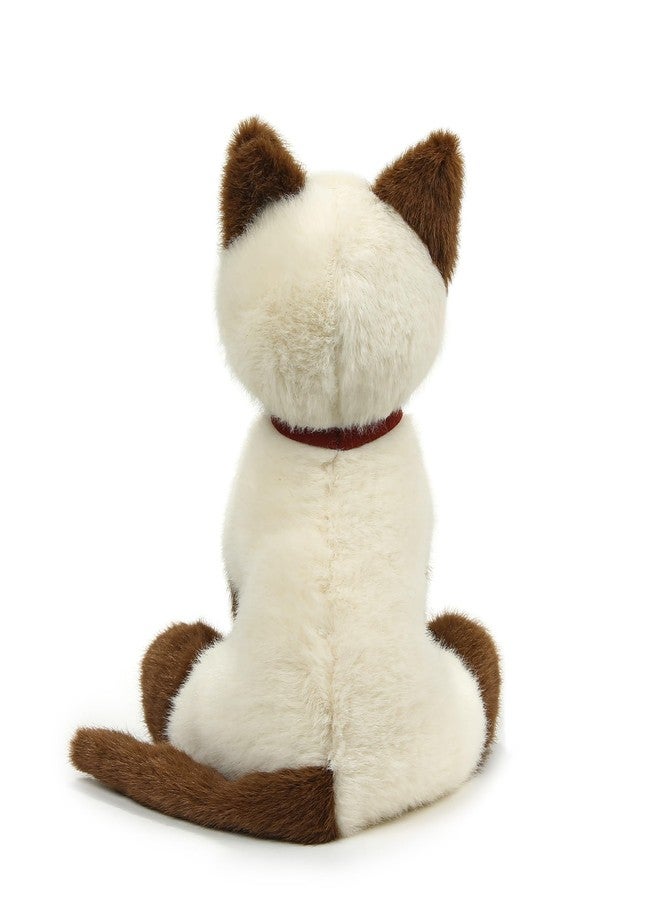 Plushland قطة وكلب محشوان واقعيان من Plushland، حيوانات محشوة، ألعاب قطيفة، طوق، لعبة قطط وكلاب محشوة واقعية ومميزة من Pawpal للأولاد والبنات 8 بوصات (قطة سيامية مع طوق) - Image 3